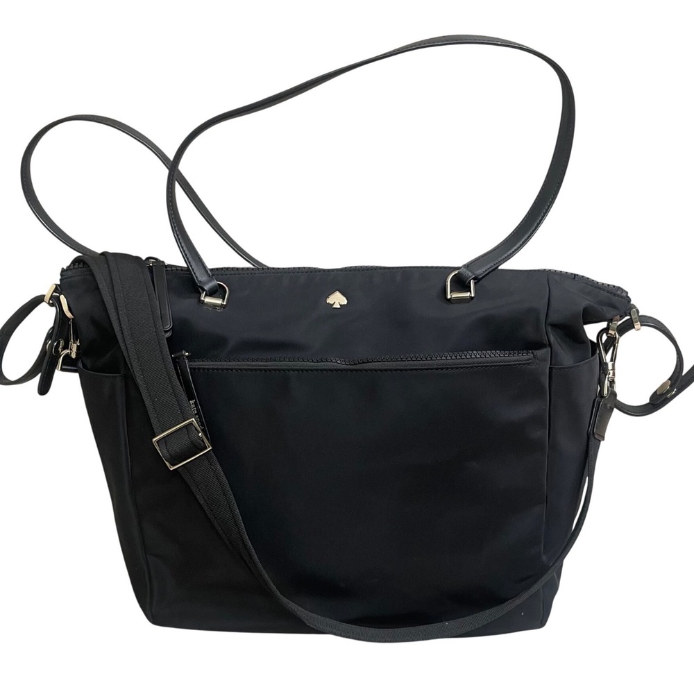 Kate Spade Chelsea Black Nylon Baby Bag Diaper Bag Crossbody interior Matt